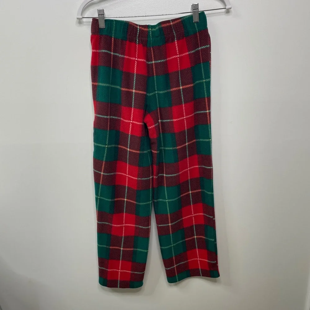 Cuddl Duds‎ PXS Fleece Pajama Set Green Red Plaid Loungewear Sleep Christmas PJ